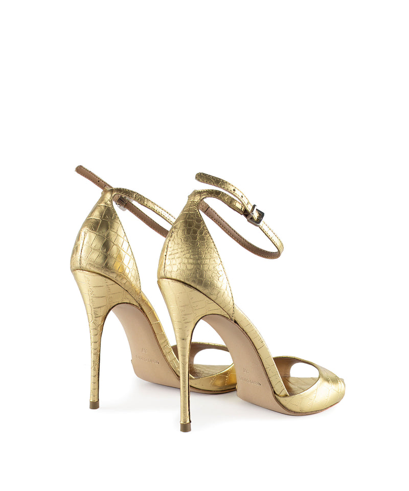 Sandali da donna con tacco oro