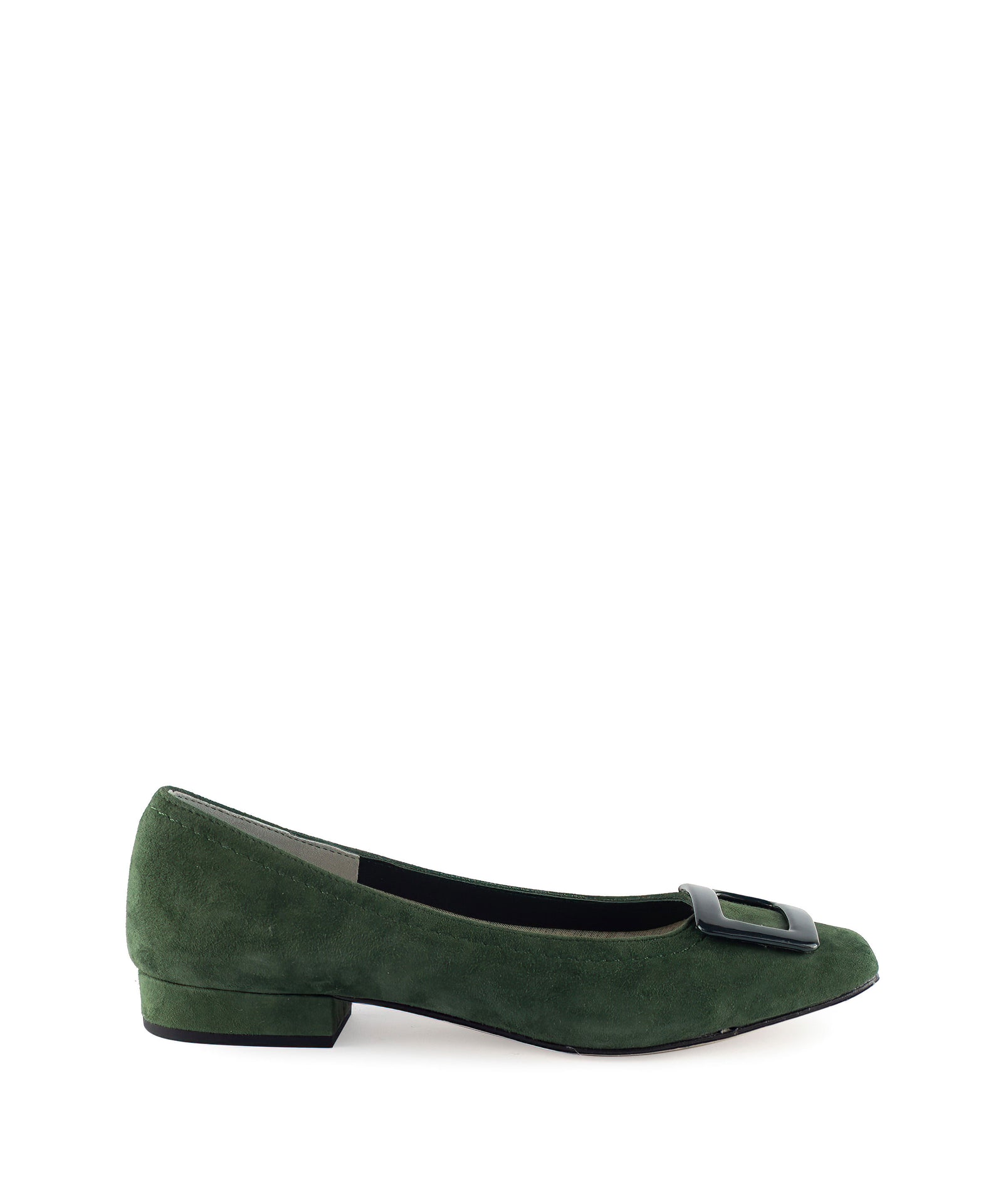 Buckle Detail Ballerine A Punta Verdi Green Women's Ballet Flats L