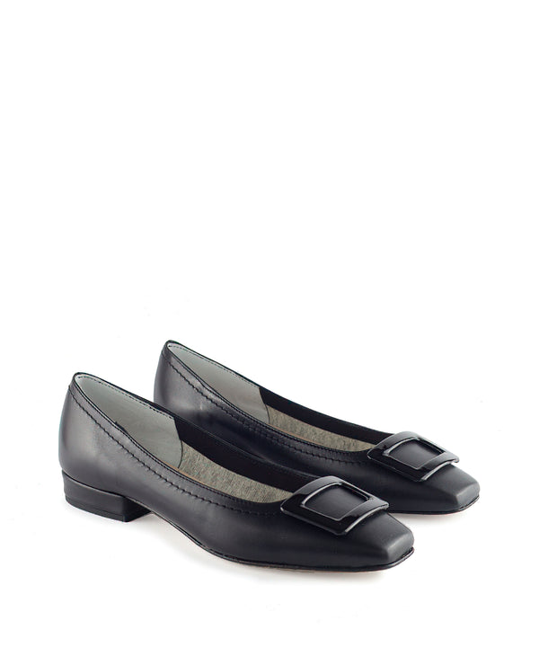 Ballerine da donna in pelle nere