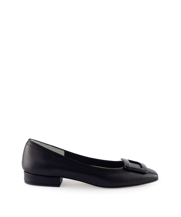 Ballerine da donna in pelle nere