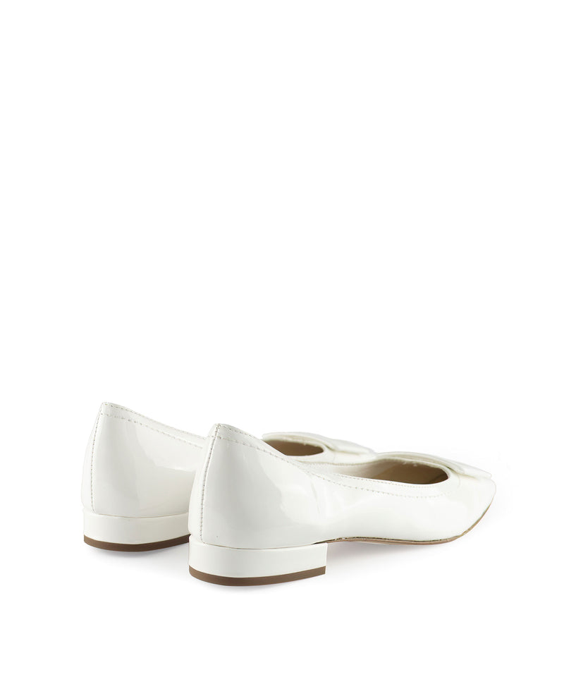 Punta Con Scarpe Flat A Punta White Women's Ballet Flats L