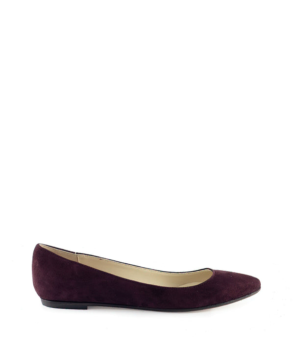 Ballerine donna in camoscio bordeaux