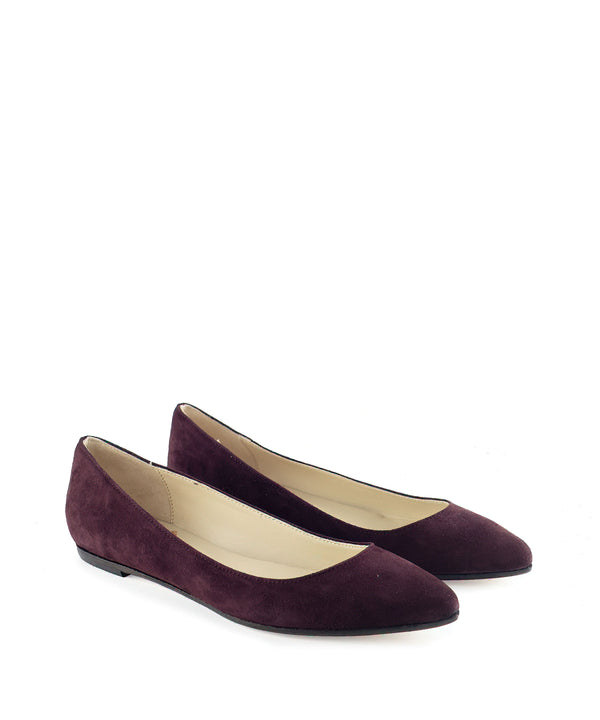 Ballerine donna in camoscio bordeaux