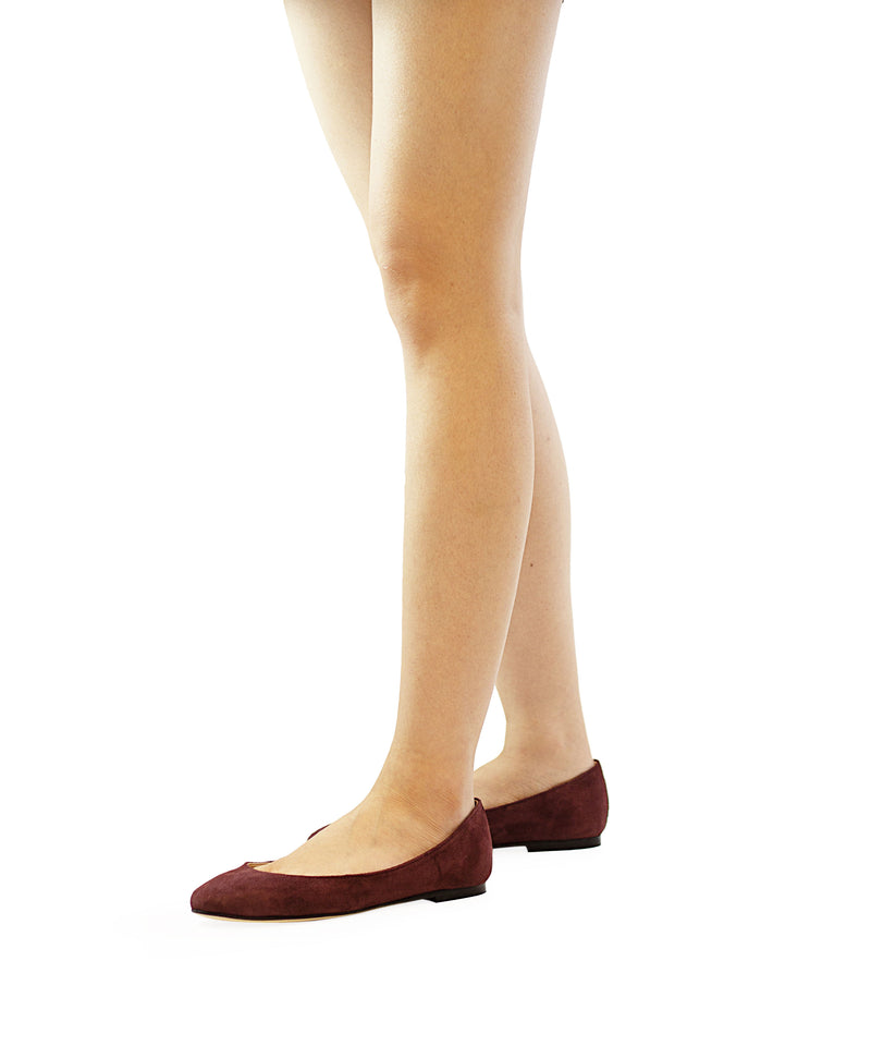 Ballerine Da Interni Donna In Velluto Rosso Bordeaux – 38 EU, Comode E Leggere