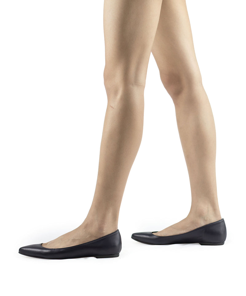 Toe Navy Blue Ballet Slippers Pointed Toe Navy Blue Leather Ballet