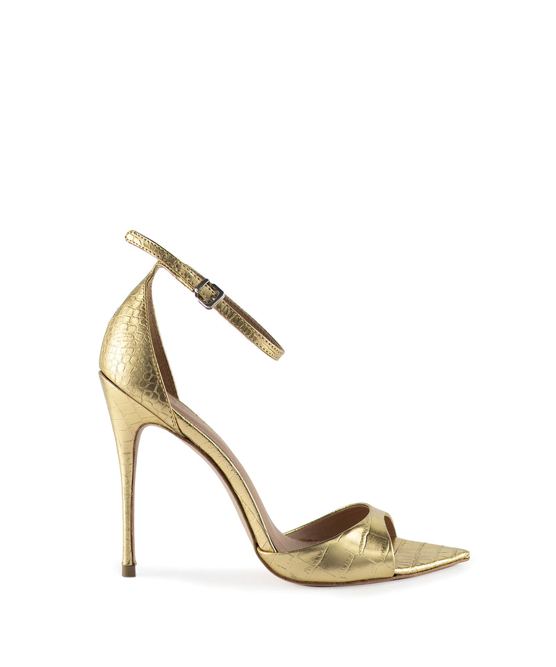 Sandali da donna con tacco oro