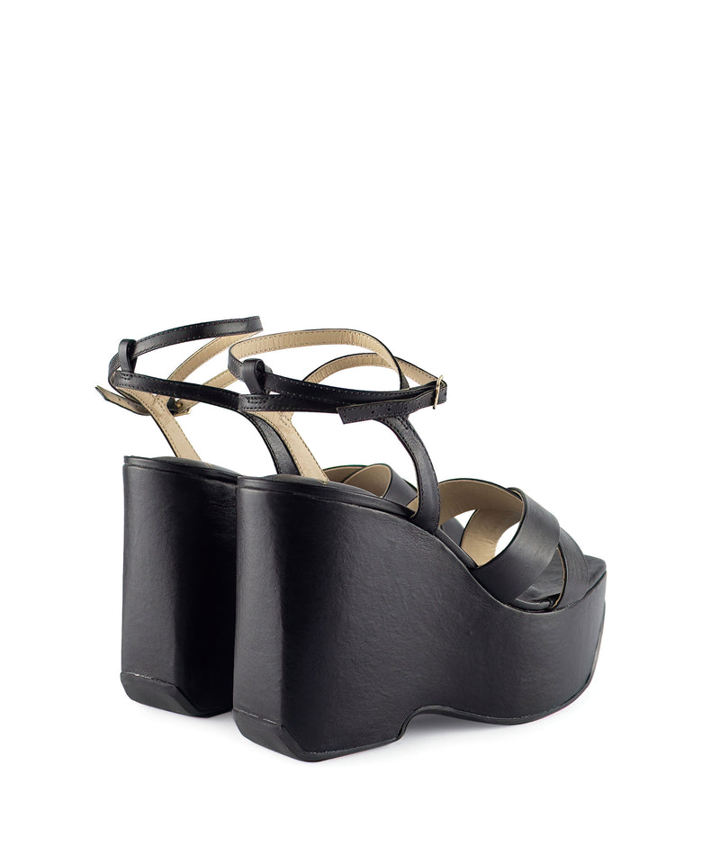 Zeppe Nere Di Pelle Zeppa In Pelle A Zeppe Made In Italy